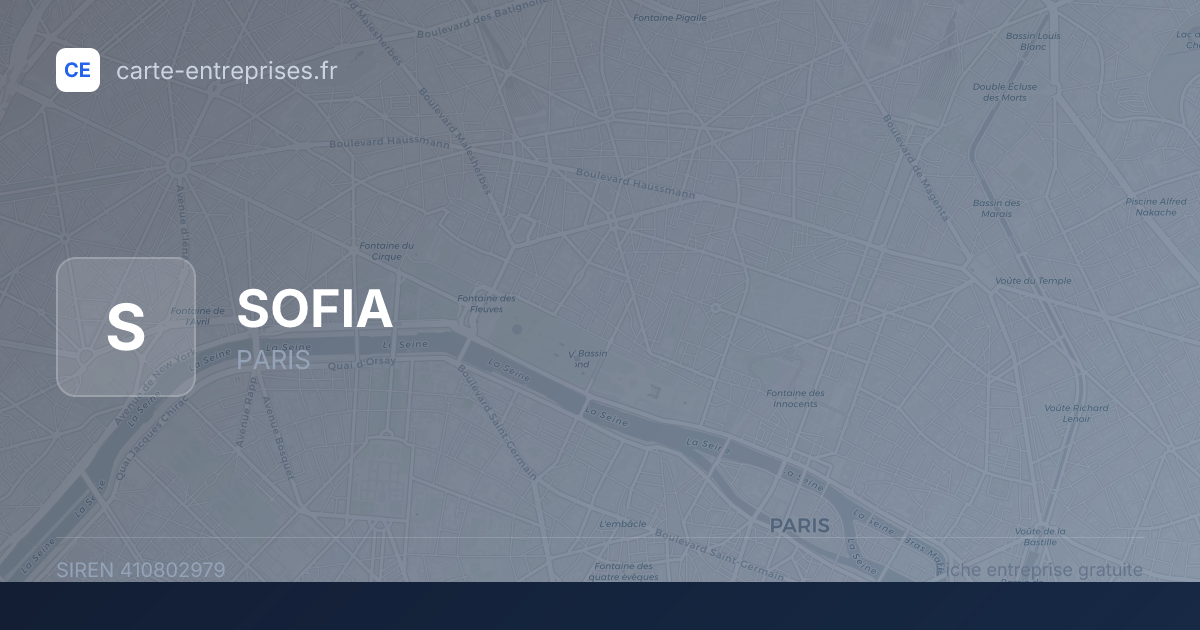 SOFIA — 410802979 — fiche entreprise