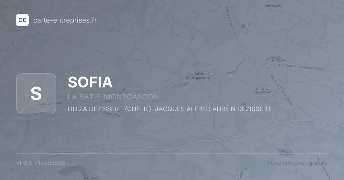 SOFIA — 413495888 — fiche entreprise