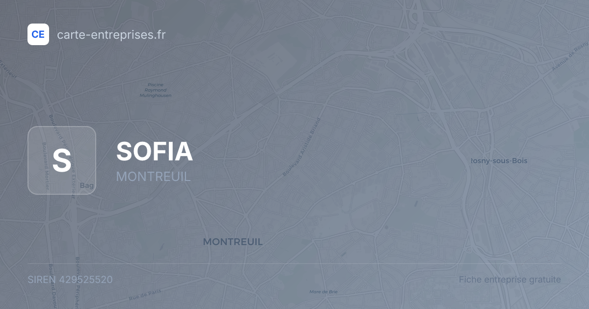 SOFIA — 429525520 — fiche entreprise