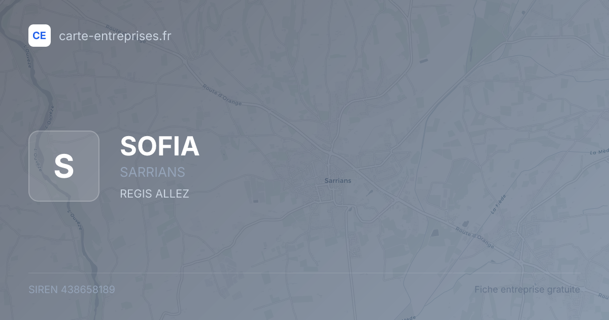 SOFIA — 438658189 — fiche entreprise