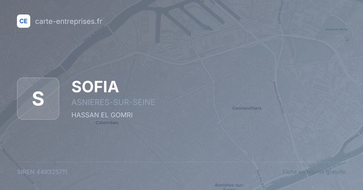 SOFIA — 449325711 — fiche entreprise