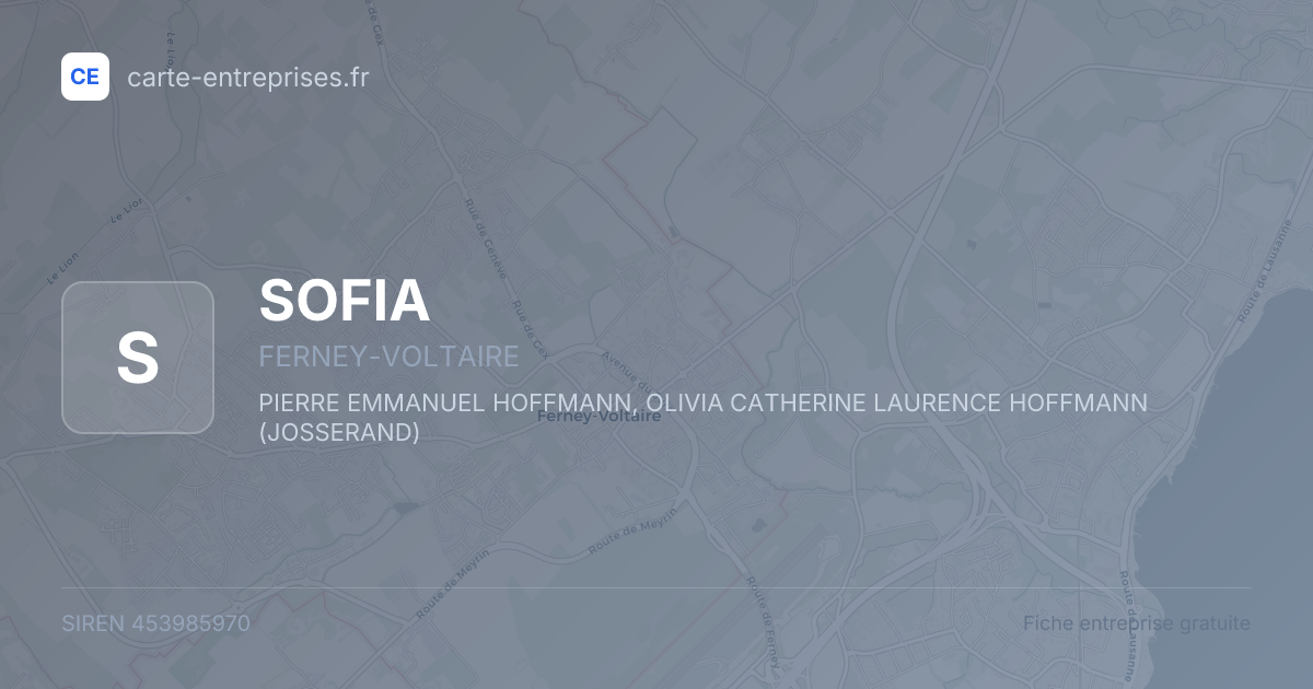SOFIA — 453985970 — fiche entreprise