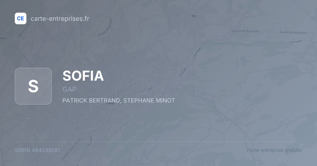 SOFIA — 484548581 — fiche entreprise