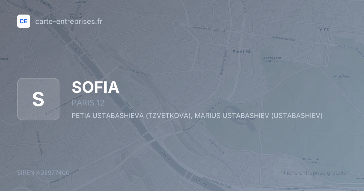 SOFIA — 492977400 — fiche entreprise