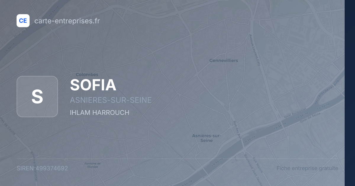 SOFIA — 499374692 — fiche entreprise