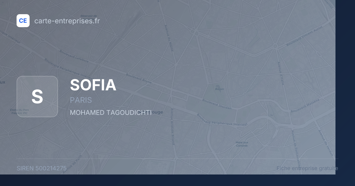 SOFIA — 500214275 — fiche entreprise
