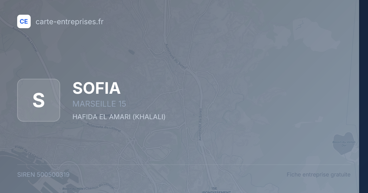 SOFIA — 500500319 — fiche entreprise