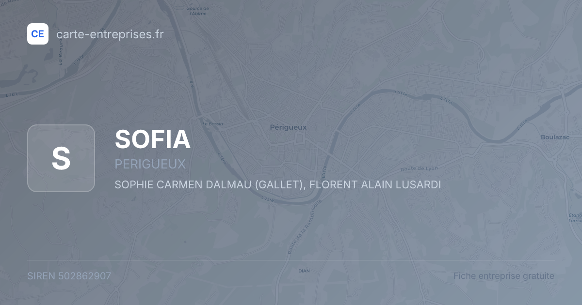 SOFIA — 502862907 — fiche entreprise