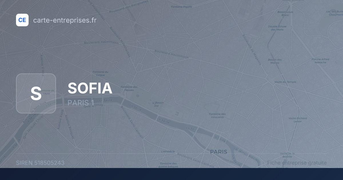 SOFIA — 518505243 — fiche entreprise