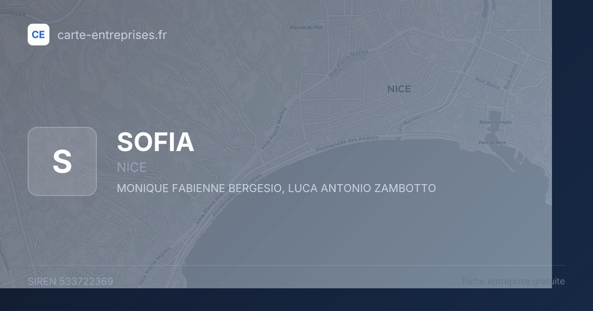 SOFIA — 533722369 — fiche entreprise
