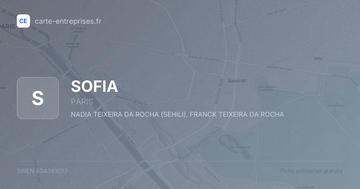 SOFIA — 534391057 — fiche entreprise