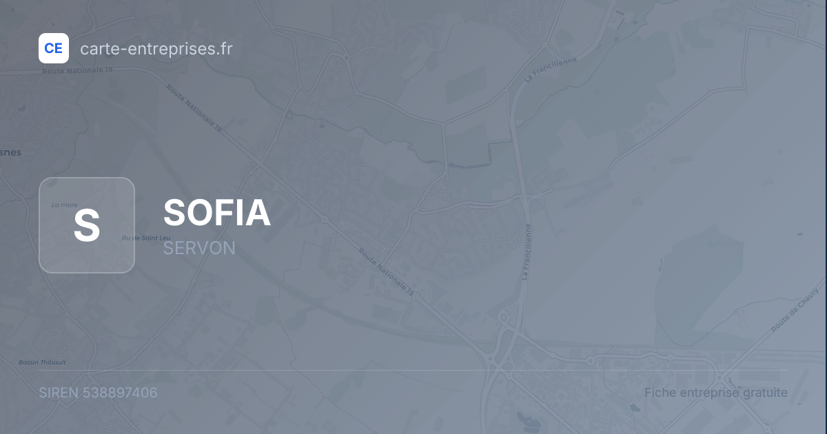 SOFIA — 538897406 — fiche entreprise