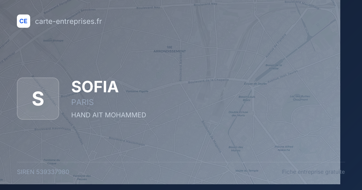 SOFIA — 539337980 — fiche entreprise