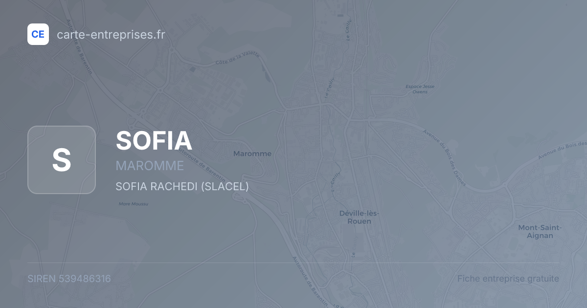 SOFIA — 539486316 — fiche entreprise