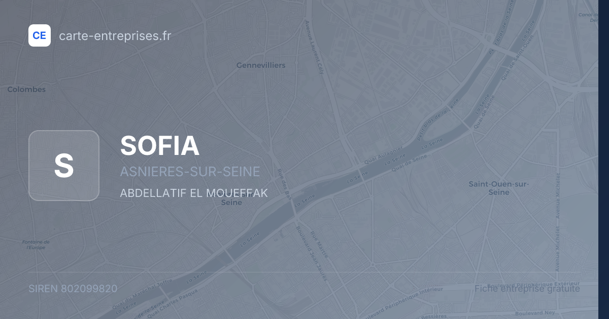 SOFIA — 802099820 — fiche entreprise