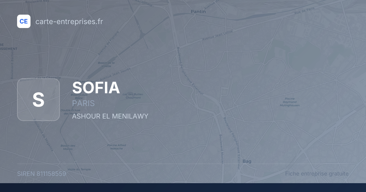 SOFIA — 811158559 — fiche entreprise