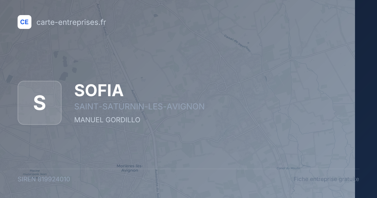SOFIA — 819924010 — fiche entreprise