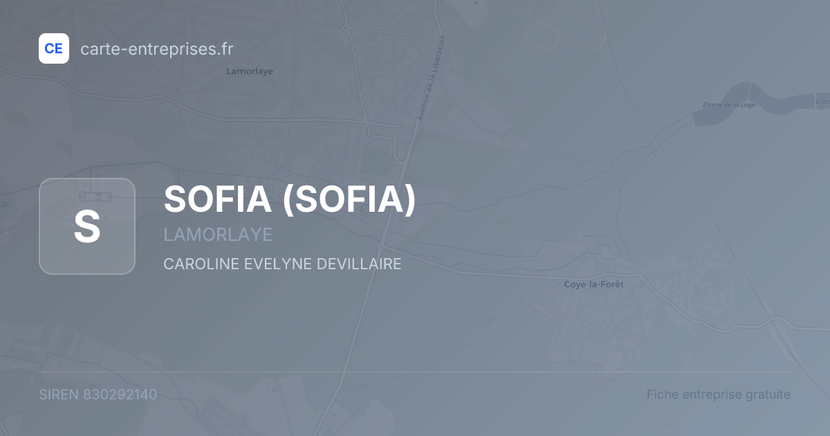 SOFIA — 830292140 — fiche entreprise