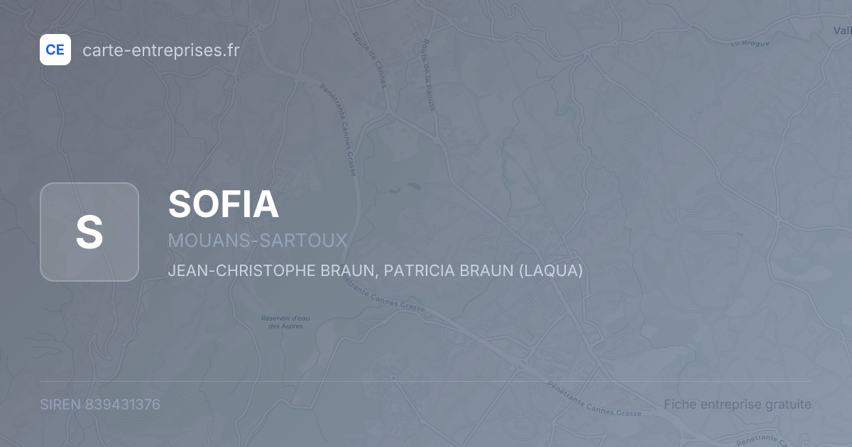 SOFIA — 839431376 — fiche entreprise