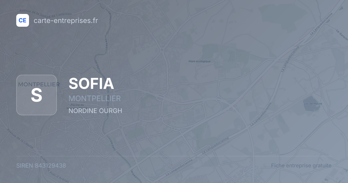 SOFIA — 843129438 — fiche entreprise