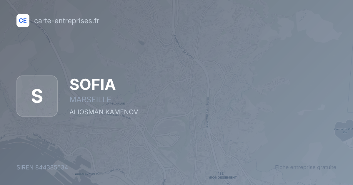 SOFIA — 844385534 — fiche entreprise