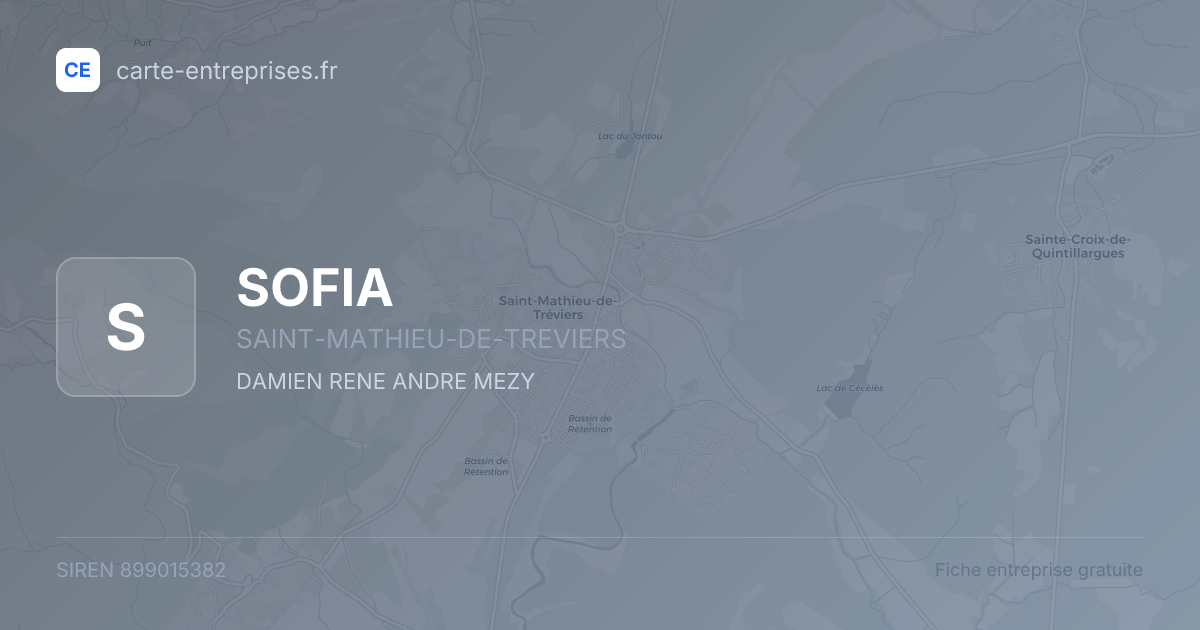 SOFIA — 899015382 — fiche entreprise