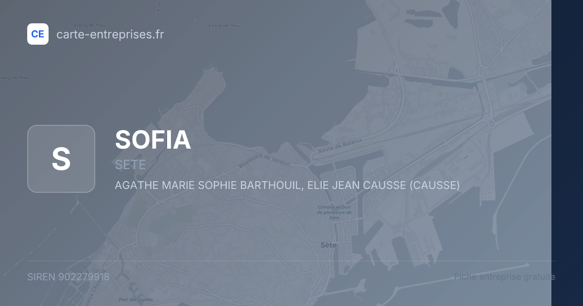 SOFIA — 902279918 — fiche entreprise