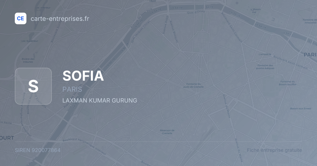 SOFIA — 920077864 — fiche entreprise