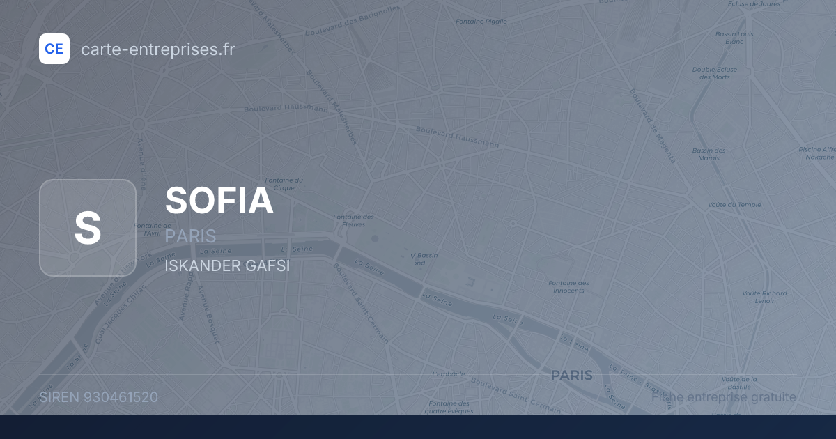 SOFIA — 930461520 — fiche entreprise