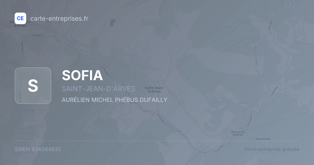 SOFIA — 934044835 — fiche entreprise