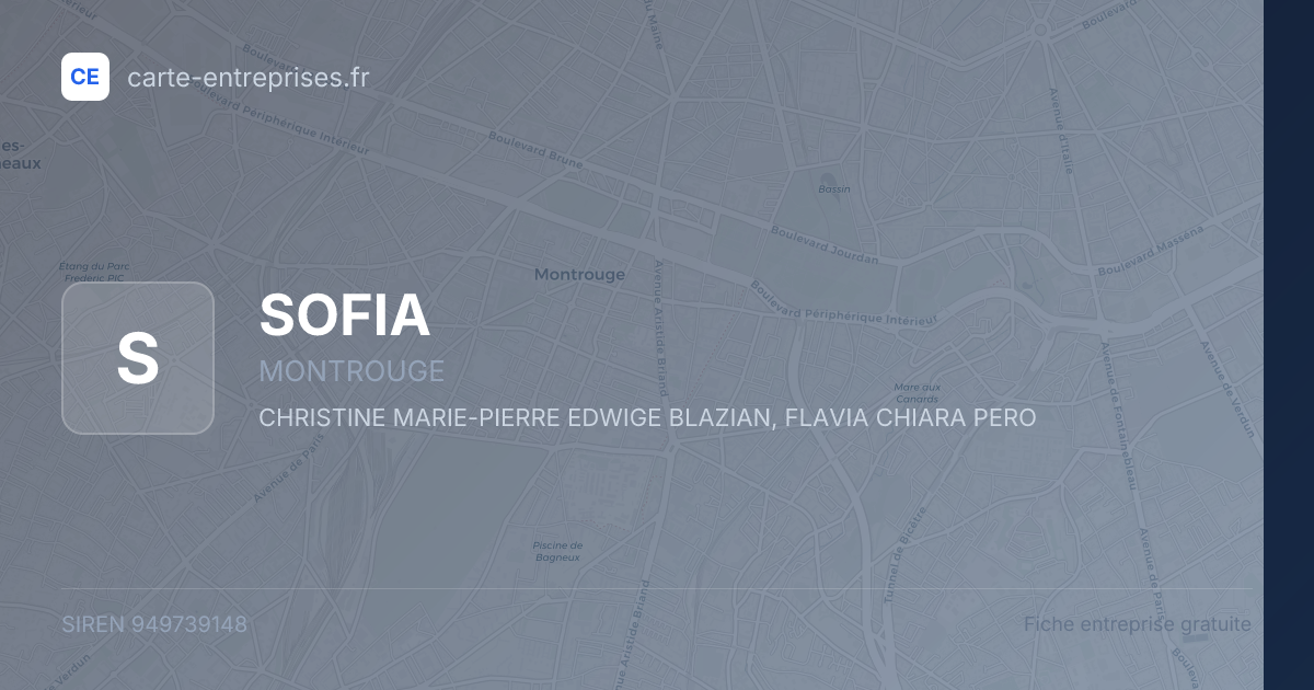 SOFIA — 949739148 — fiche entreprise