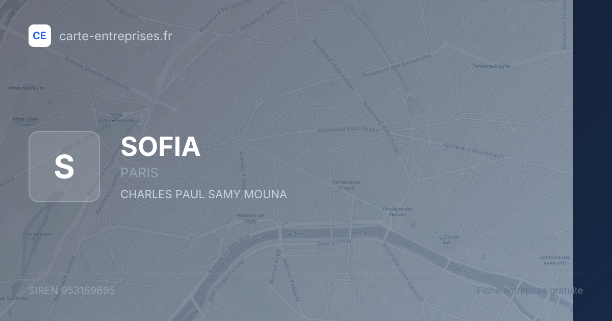 SOFIA — 953169695 — fiche entreprise