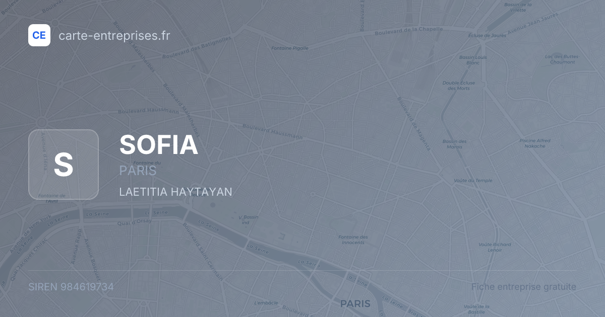 SOFIA — 984619734 — fiche entreprise
