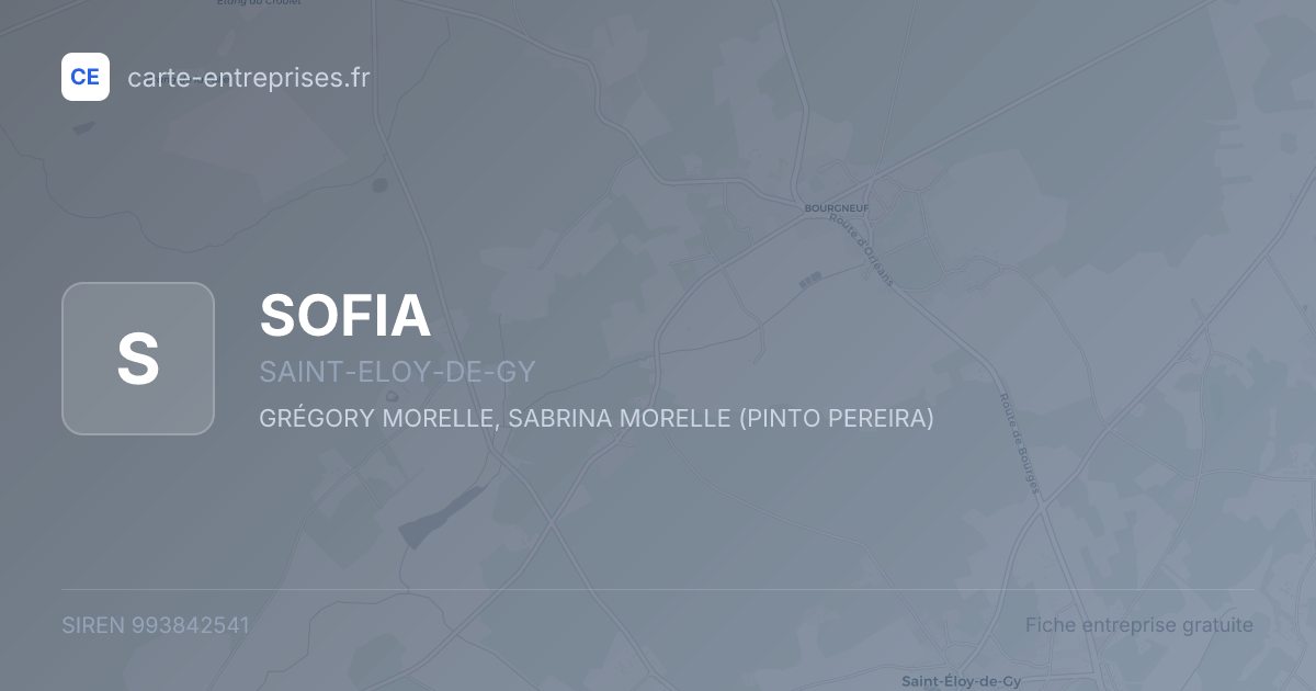 SOFIA — 993842541 — fiche entreprise