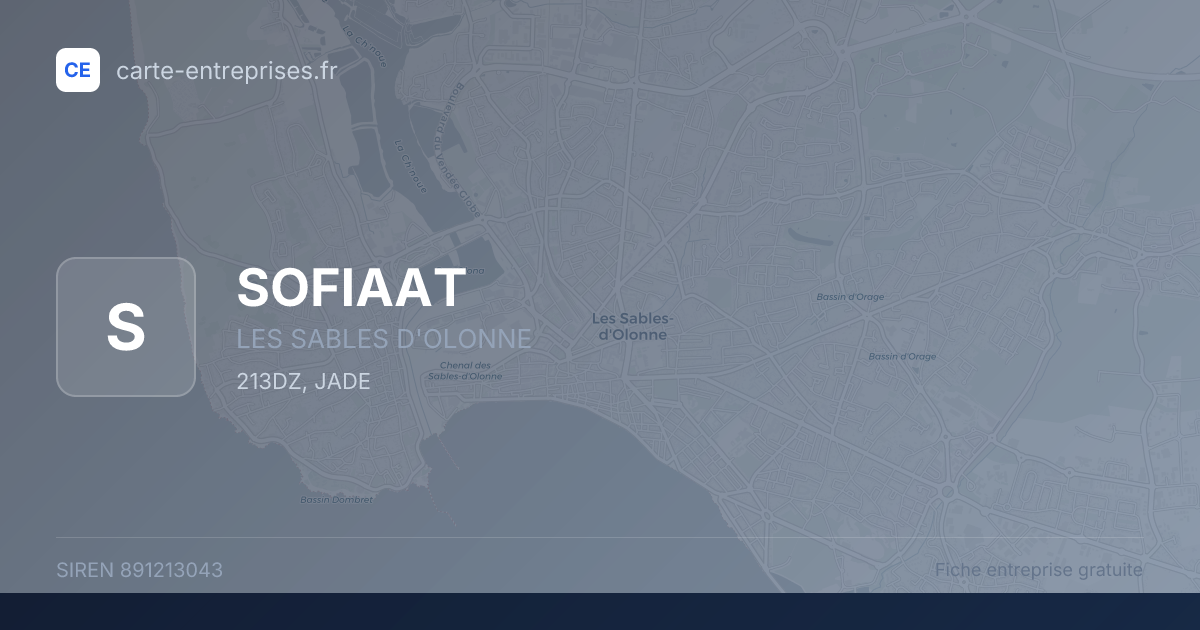 SOFIAAT — 891213043 — fiche entreprise