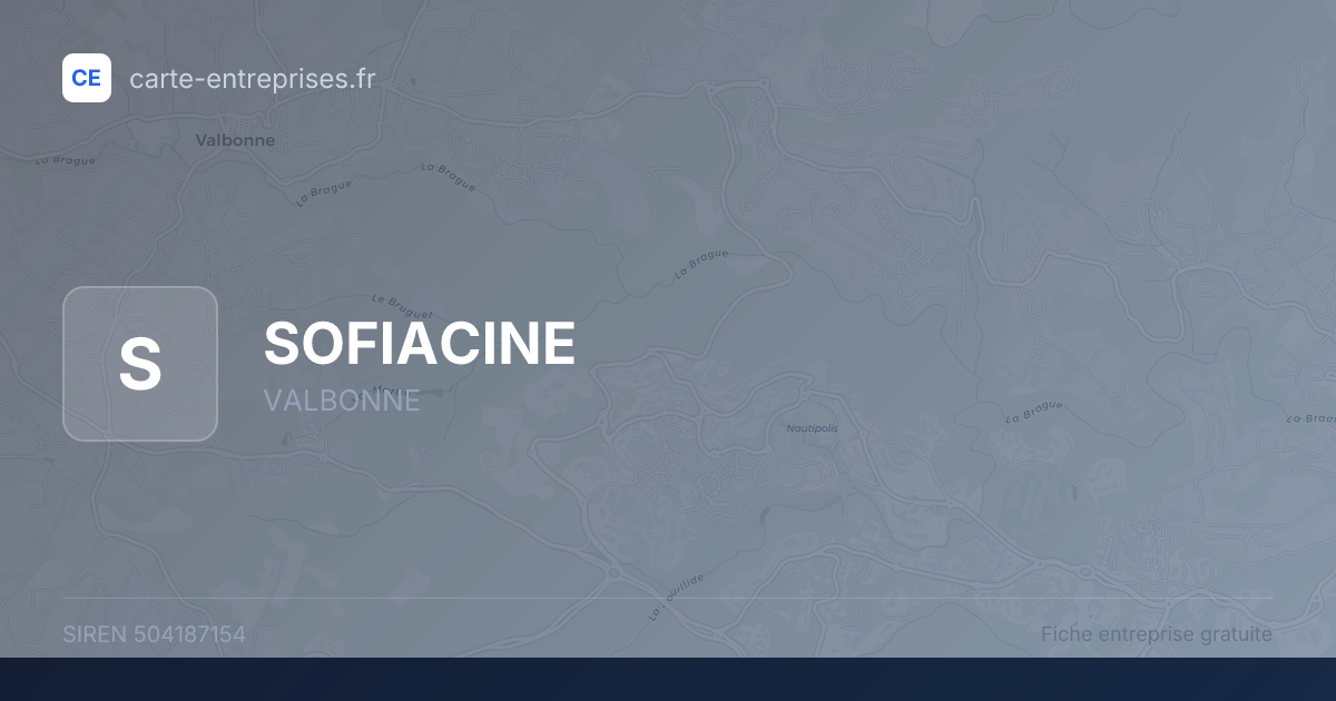 SOFIACINE — 504187154 — fiche entreprise