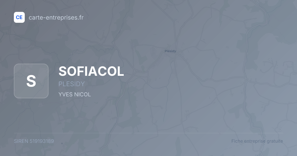 SOFIACOL — 519193189 — fiche entreprise