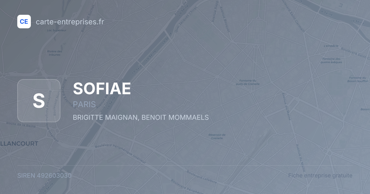 SOFIAE — 492603030 — fiche entreprise