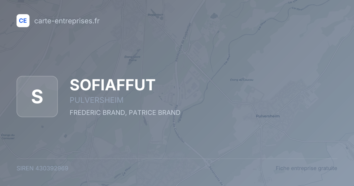 SOFIAFFUT — 430392969 — fiche entreprise