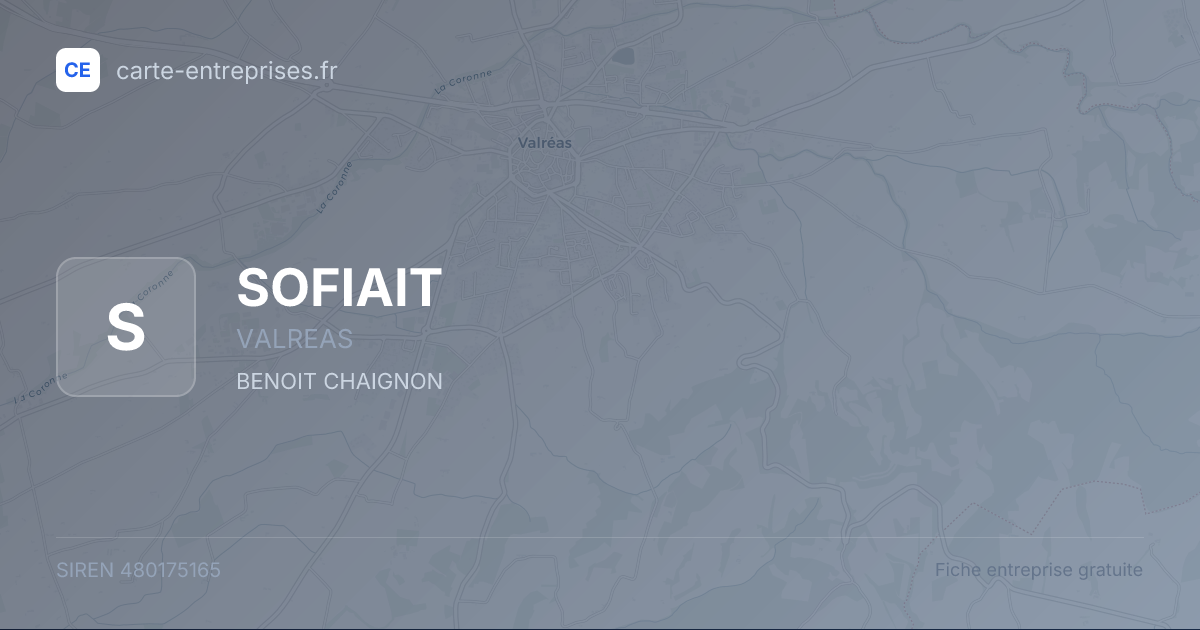 SOFIAIT — 480175165 — fiche entreprise