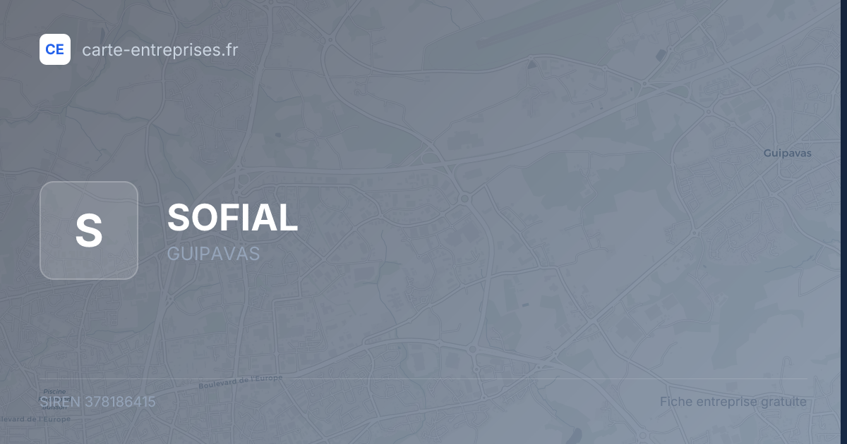 SOFIAL — 378186415 — fiche entreprise