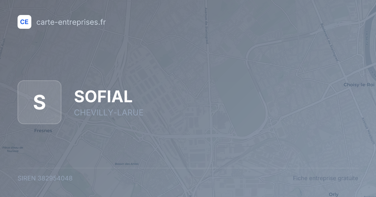 SOFIAL — 382954048 — fiche entreprise