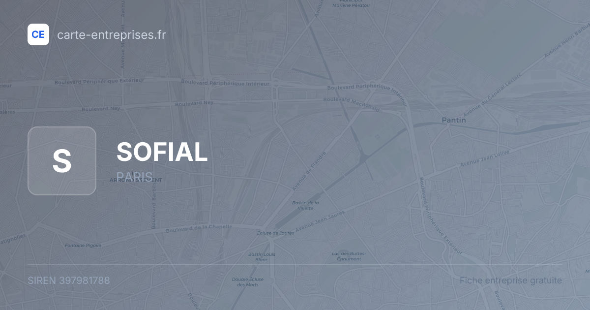 SOFIAL — 397981788 — fiche entreprise