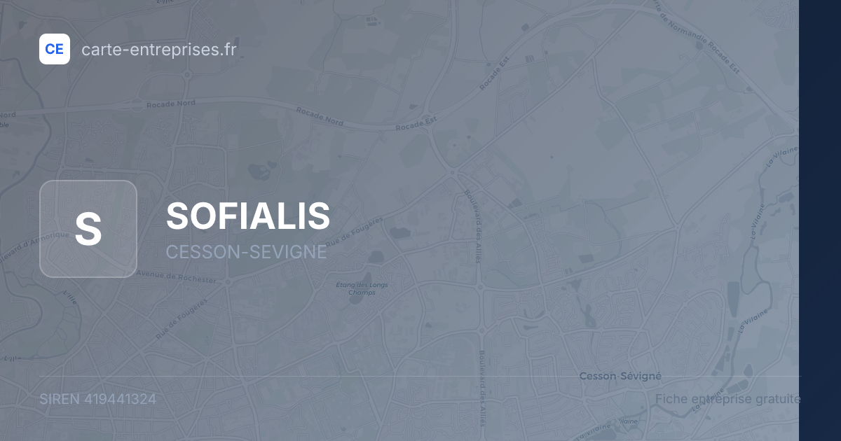 SOFIALIS — 419441324 — fiche entreprise