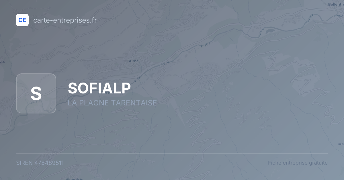 SOFIALP — 478489511 — fiche entreprise
