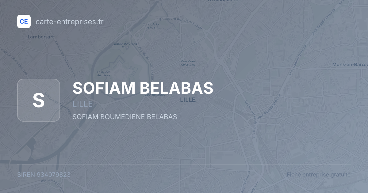 SOFIAM BELABAS — 934079823 — fiche entreprise