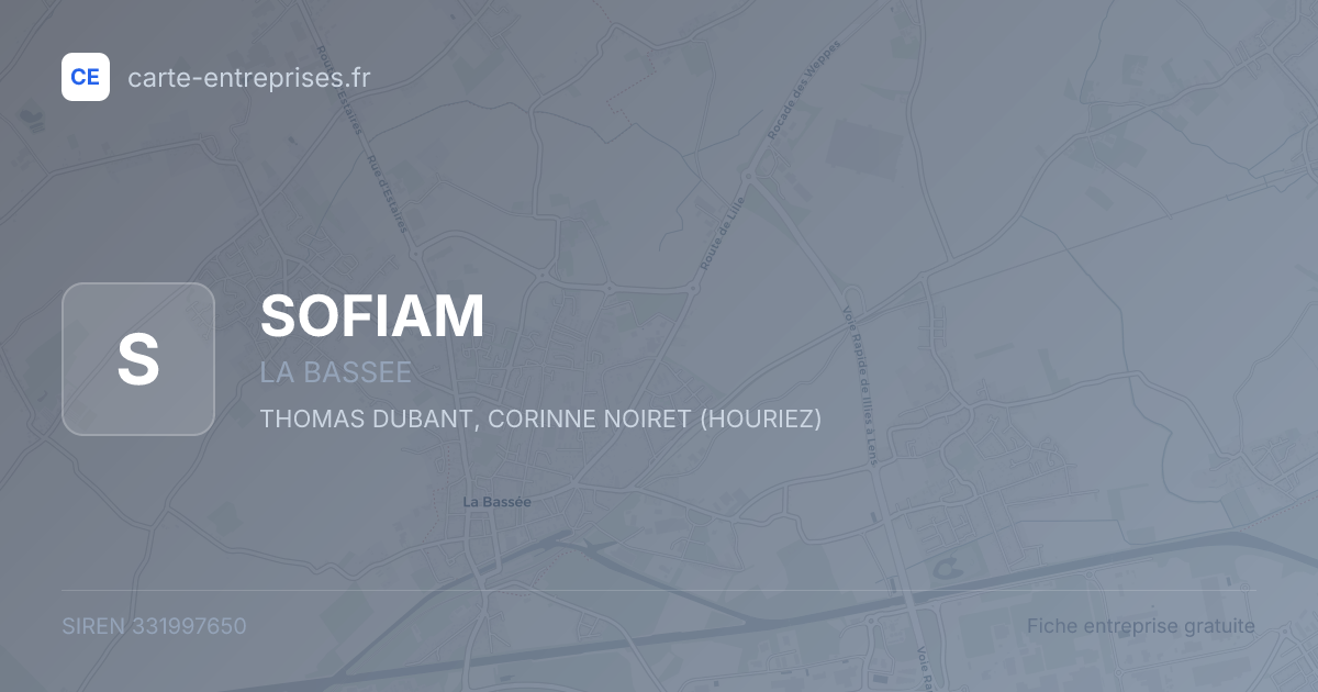 SOFIAM — 331997650 — fiche entreprise