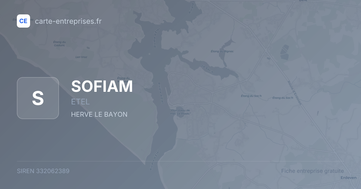 SOFIAM — 332062389 — fiche entreprise
