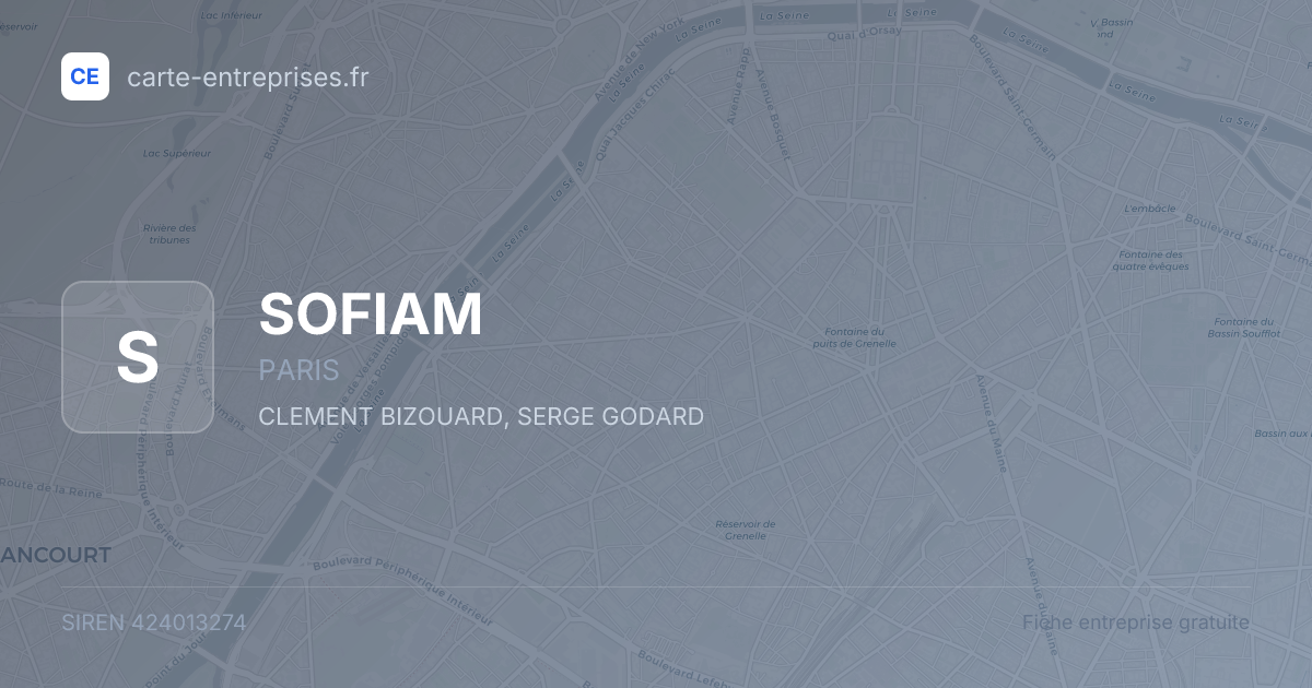SOFIAM — 424013274 — fiche entreprise