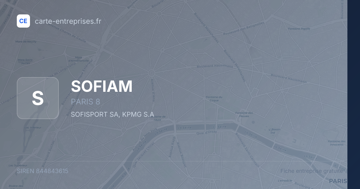 SOFIAM — 844843615 — fiche entreprise